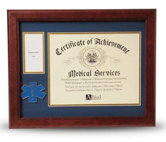 EMS Frame 8x10 EMS Medallion,Certificate,Medal Frame., Medal Frame., The Military Gift Store, Military medal and Certificate frame
