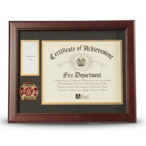 Firefighter Medallion Certificate and Medal Frame., , The Military Gift Store, Military medal and Certificate frame