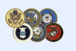 Color Medallions Handsome 2 1/2" service medallion cast in brass, Military Medalion, , The Military Gift Store, Display Case Accessories
