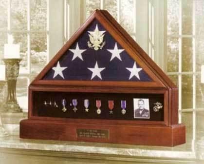 Flags Connections Presidential Pedestal Flag Medal Display, , The Military Gift Store, Army Flag Display Cases (64)