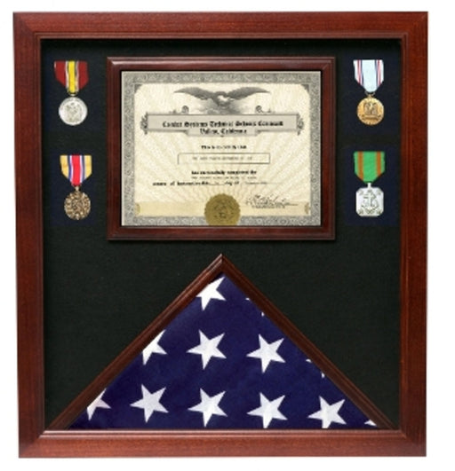 Police Medal and Flag Display Case., , The Military Gift Store, Flag and Medal Display Cases