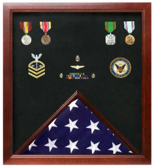 Military Flag and Medal Display Case., , The Military Gift Store, Military Medal Display Cases