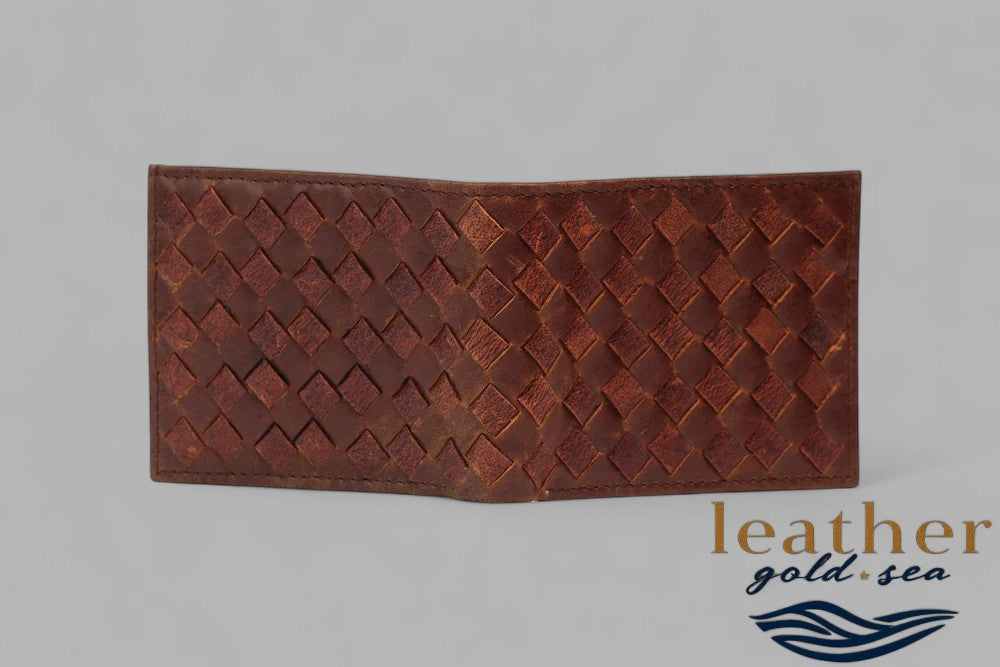 Cowhide Leather Wallet – Brown & Durable