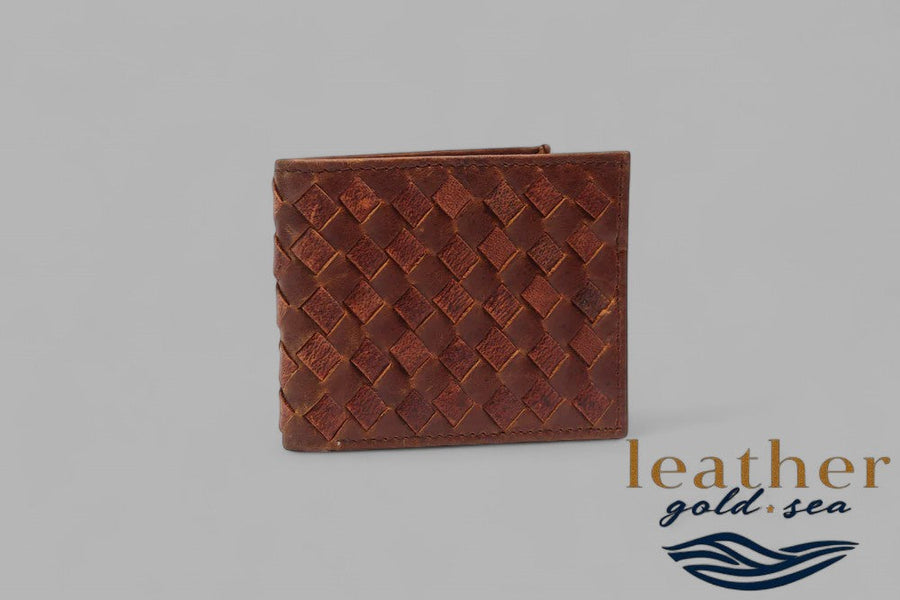 Cowhide Leather Wallet – Brown & Durable