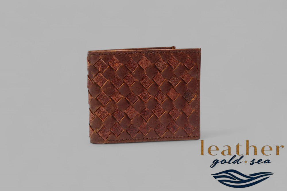 Cowhide Leather Wallet – Brown & Durable