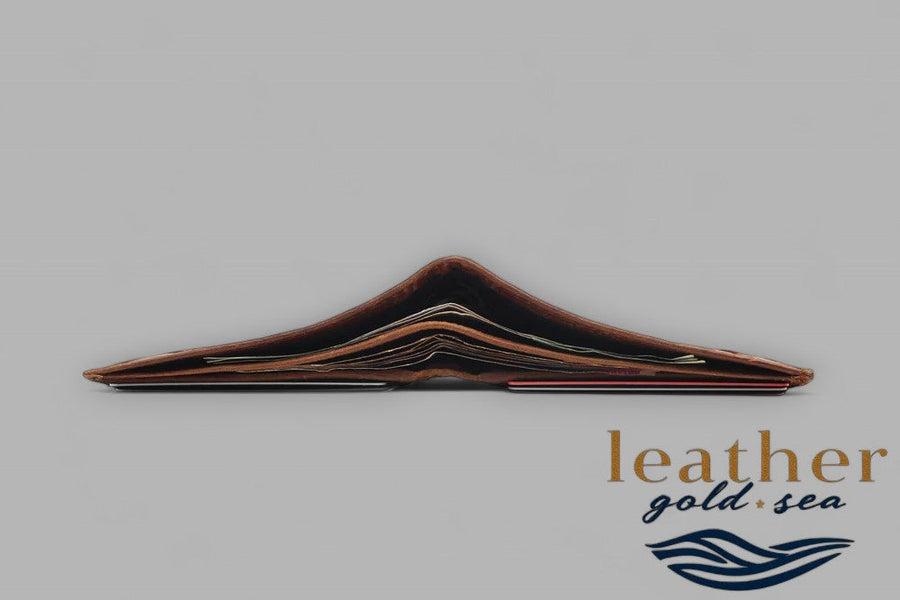 Cowhide Leather Wallet – Brown & Durable