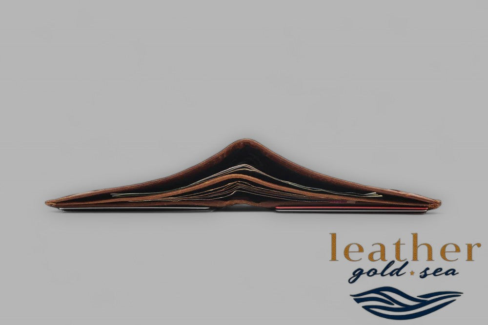 Cowhide Leather Wallet – Brown & Durable