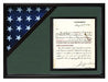 Cherry Shadow box to hold a 3’X5’ flag with 8.5'x11' certificate. - The Military Gift Store