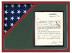 Cherry Shadow box to hold a 3’X5’ flag with 8.5'x11' certificate. - The Military Gift Store