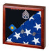 Flag Display Case showcases both the flag and military awards., , The Military Gift Store, 