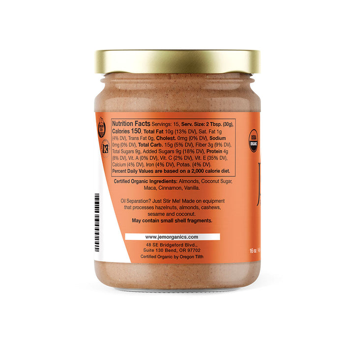 JEM Organics Cinnamon Maca Almond Butter - Large 6 pack by Farm2Me