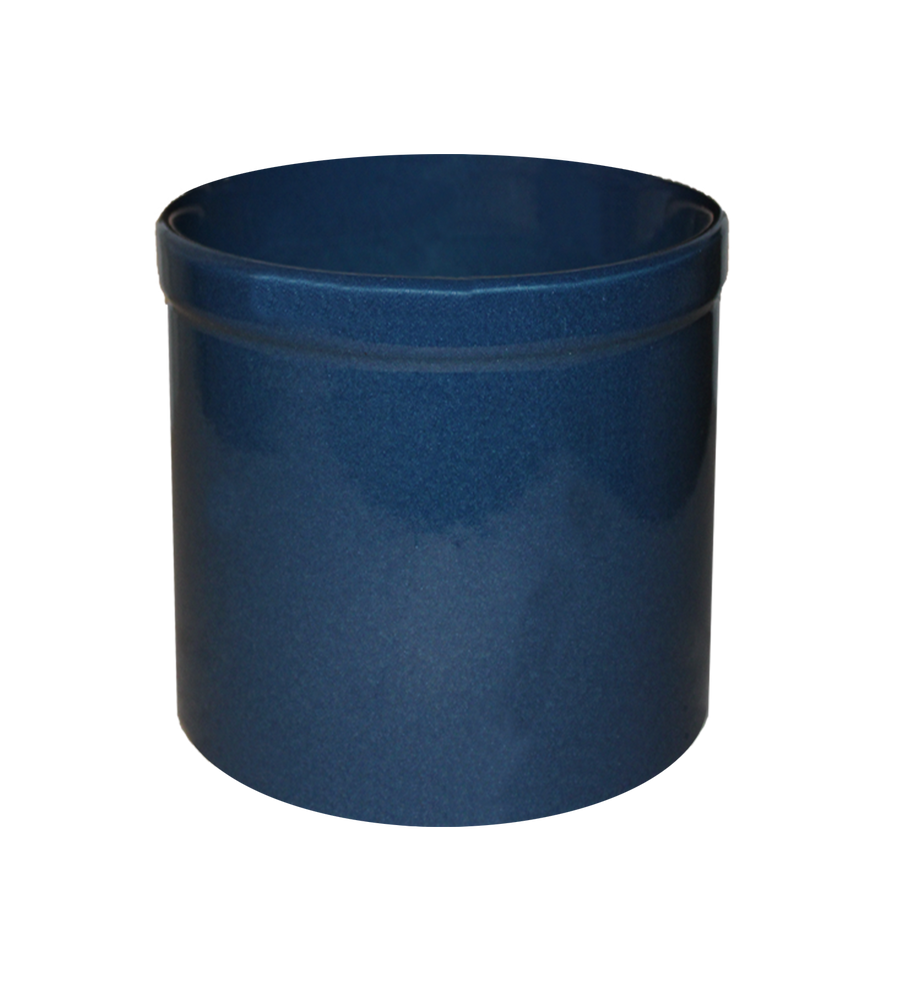 Midnight blue 1-gallon stoneware preserving crock