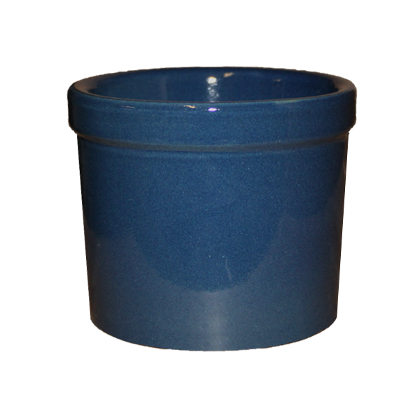 Midnight blue stoneware utility crock - 1 pint