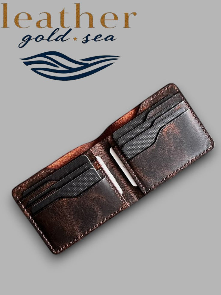 Bifold Leather Wallet – Handmade in Brown | Wallets Men's Wallets