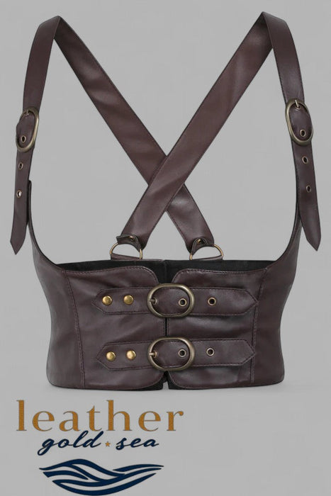 Women’s Leather Corset – Brown Beauty