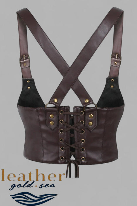 Women’s Leather Corset – Brown Beauty