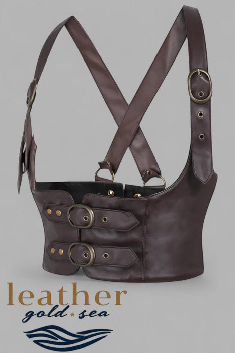 Women’s Leather Corset – Brown Beauty