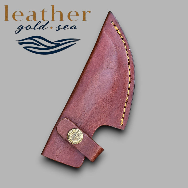 Leather Fixed Blade Knife Sheath | Handmade Brown