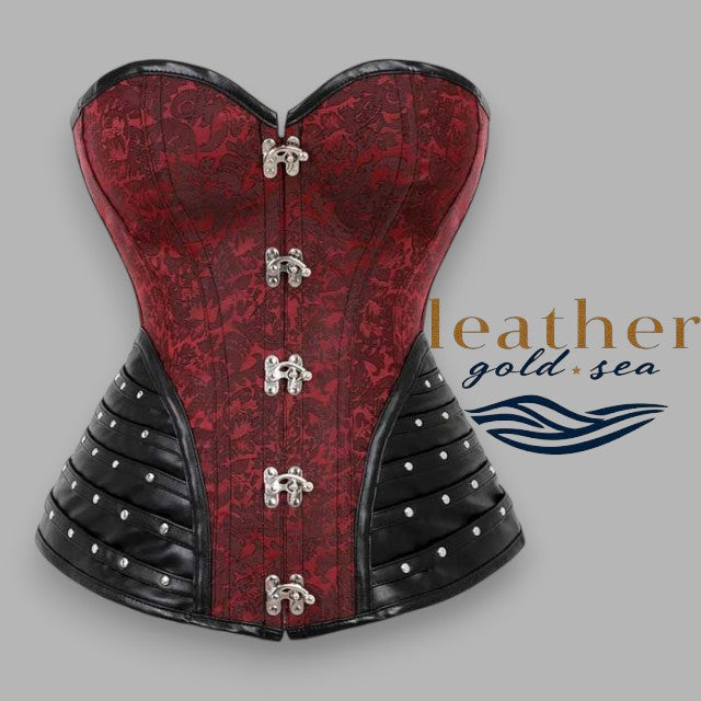 Leather Red Corset – Handmade Elegance, Perfect Fit