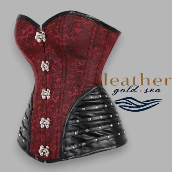 Leather Red Corset – Handmade Elegance, Perfect Fit