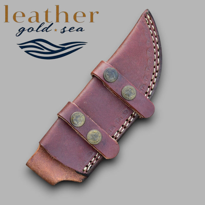 Fixed Blade Knife Sheath | Brown Leather – Handmade