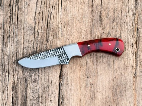 Custom Cowboy Knife – Rasp Steel & Resin Handle