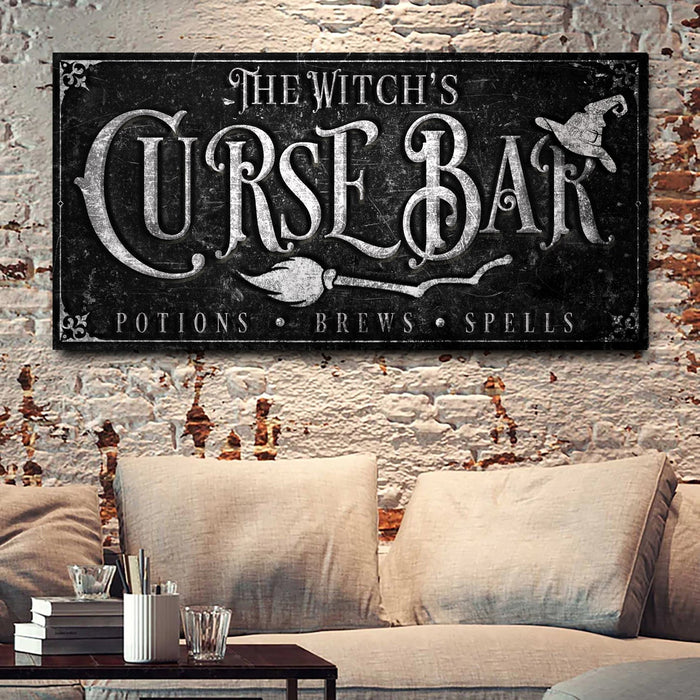 The Witchs Curse Bar Halloween Sign