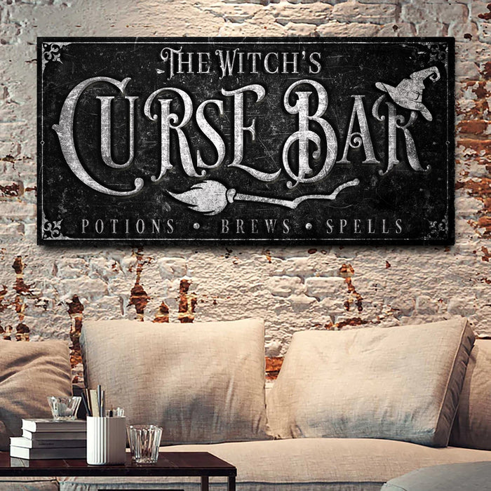 The Witchs Curse Bar Halloween Sign