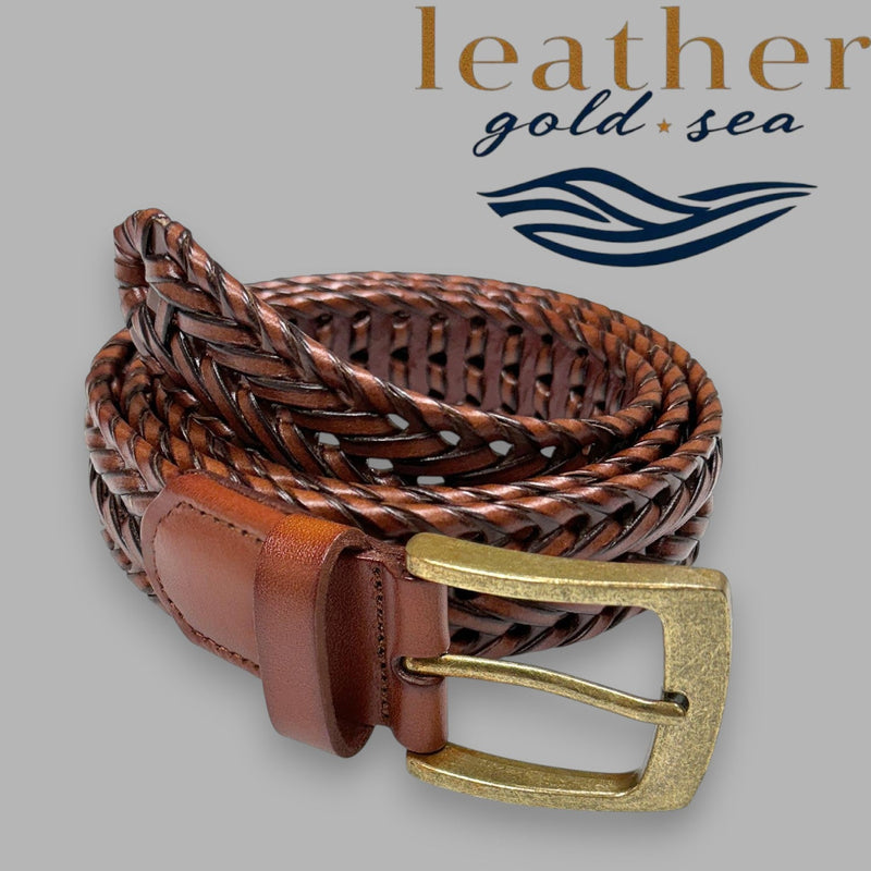 Handmade Braided Belts Mens – Genuine Leather