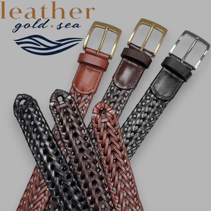 Handmade Braided Belts Mens – Genuine Leather