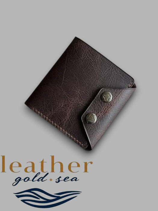 Cow Leather Wallet – Handmade Dark Brown Classic