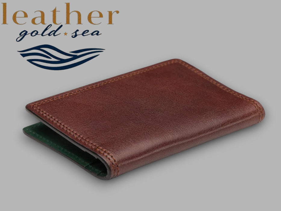 Green Leather Wallet | Handmade | Mens wallet wallets