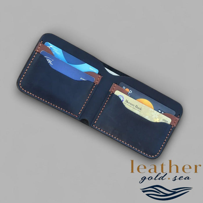 Cowhide Leather Wallet – Black & Durable