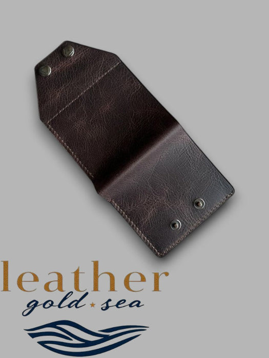 Cow Leather Wallet – Handmade Dark Brown Classic