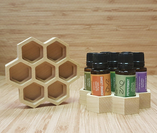 Essential Oils Honeycomb Holder for 15ml or 5ml Bottles - Handmade - ZAQ