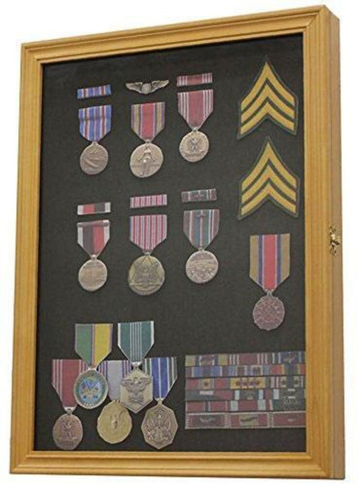 Display Case Wall Frame Cabinet for Military Medals, Pins, Patches, Insignia, Ribbons, Brooches., Display Case Wall Frame Cabinet for Military Medals, Pins, Patches, The Military Gift Store, American Flags- High Quality American Discounted Flags (2)