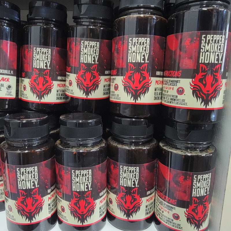5 - Pepper Smoked Hot Honey by Honey Badgers Bee Farm