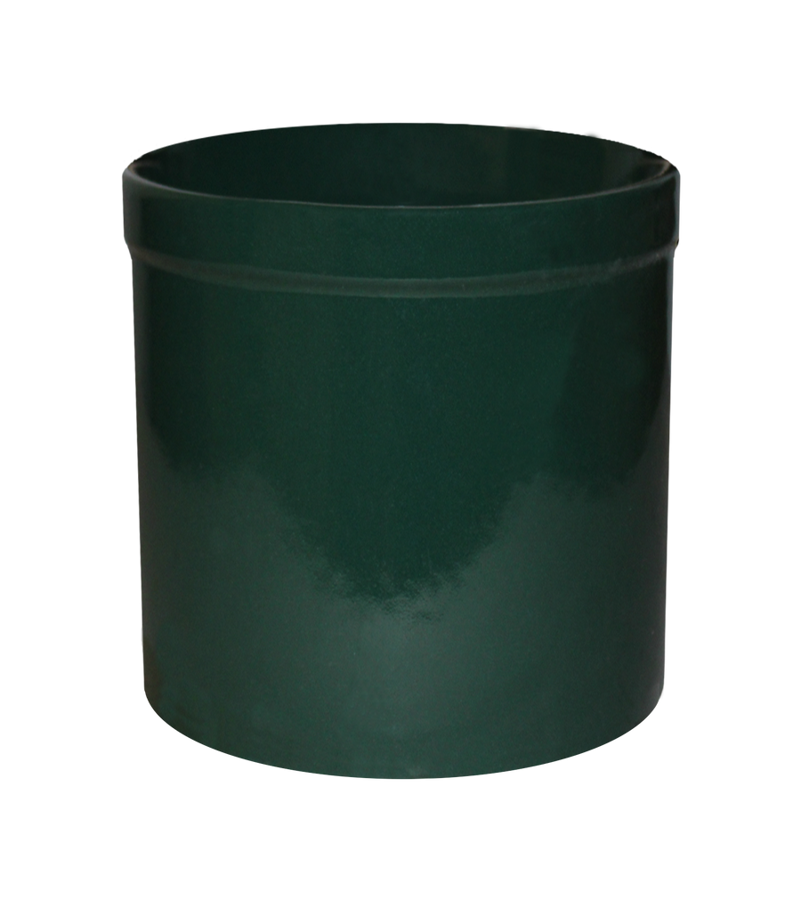 Hunter green 2-gallon stoneware preserving crock
