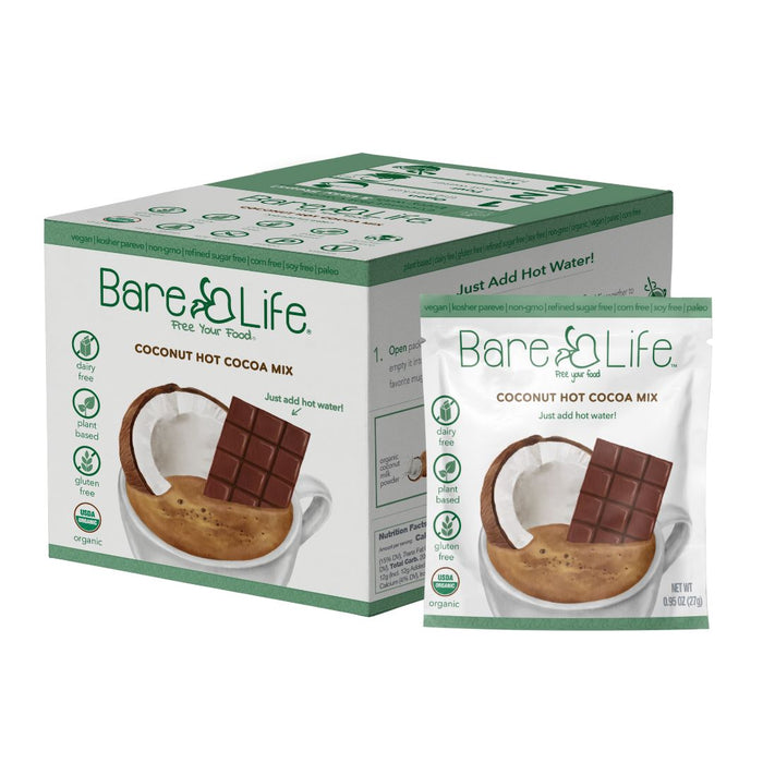 Instant Dairy Free Coconut Hot Cocoa Mix  |  20 Pack Single Serving |Gluten Free, Vegan and Organic