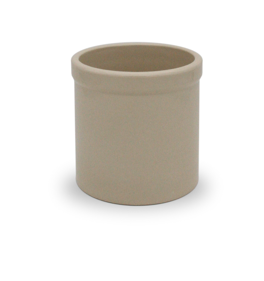 Bristol off-white stoneware utility crock - 2 quart tall