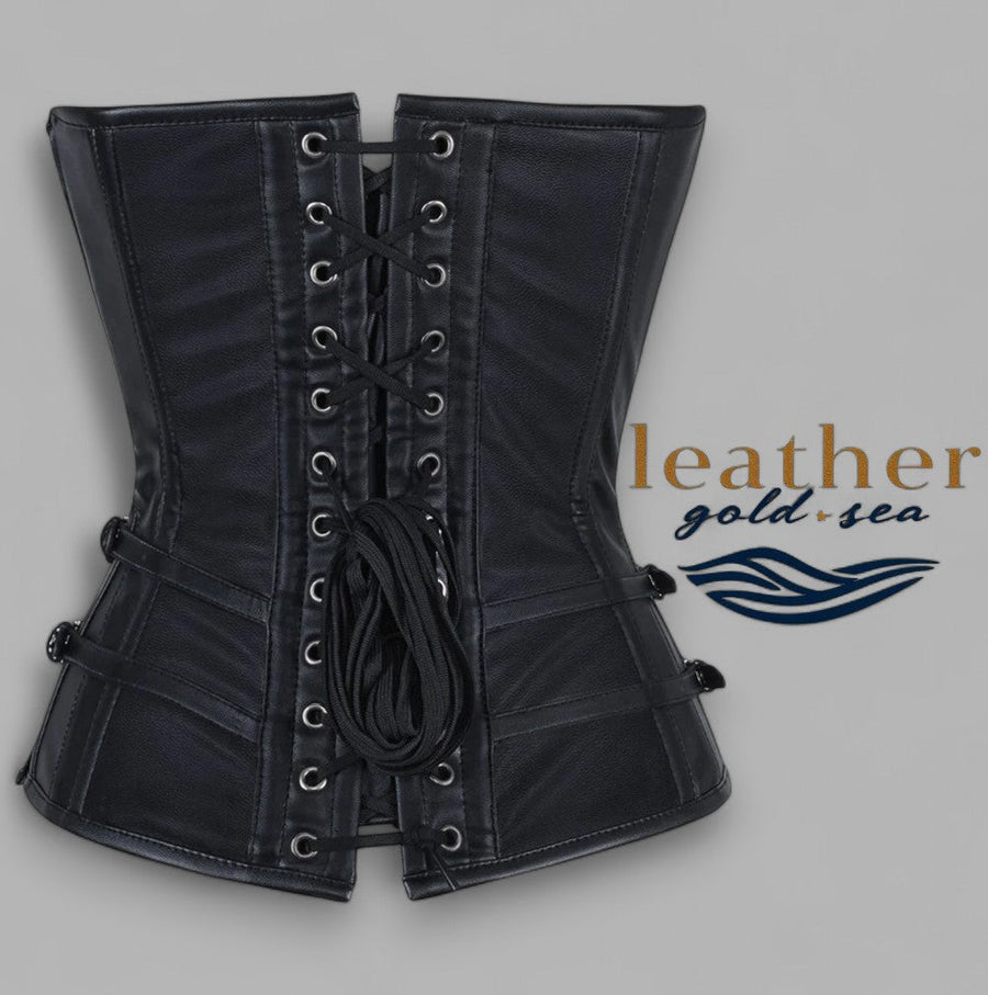 chained corset - Cerys Sheep Nappa Leather Corset