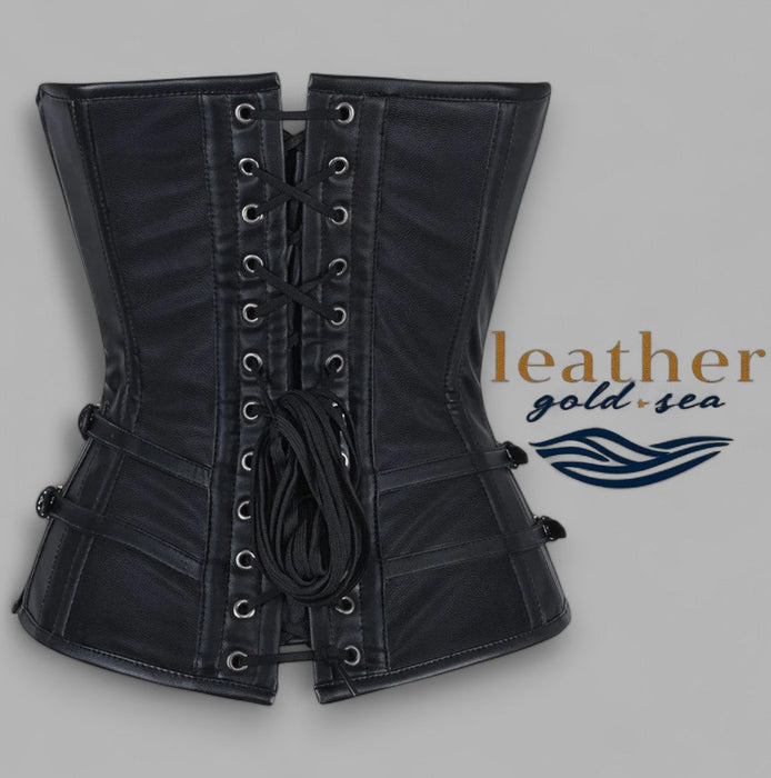 chained corset - Cerys Sheep Nappa Leather Corset