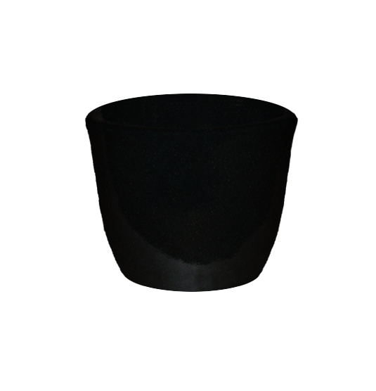 Black small stoneware kitchen utility crock