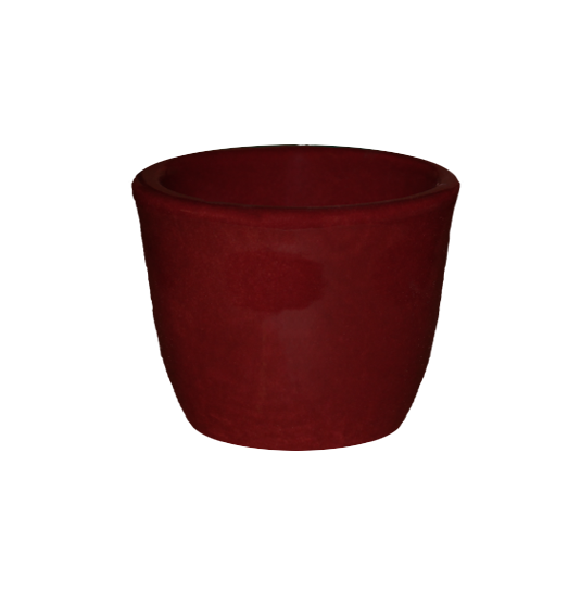Burgundy small stoneware kitchen utility crock