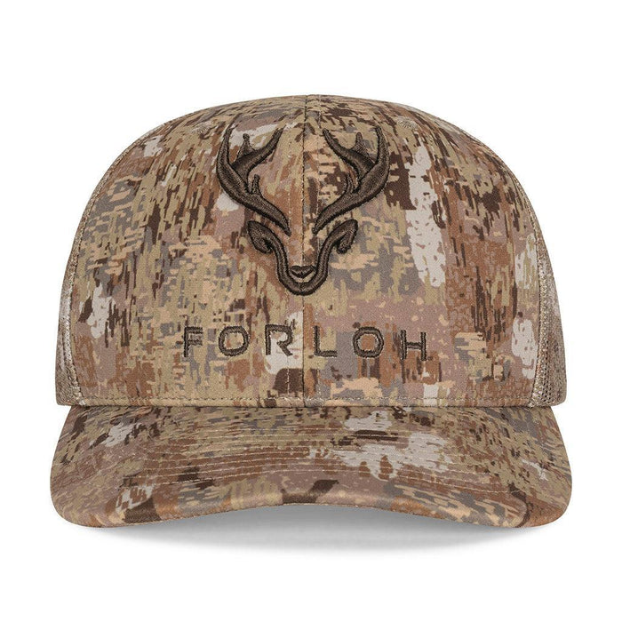 Puff Embroidered Camo Mesh Hat