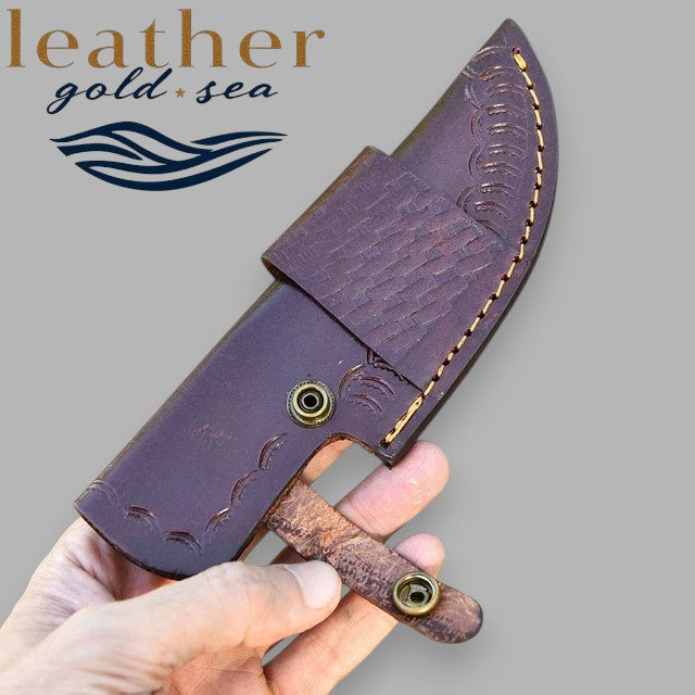 Leather Knife Sheath Horizontal – Handmade in Genuine Leather