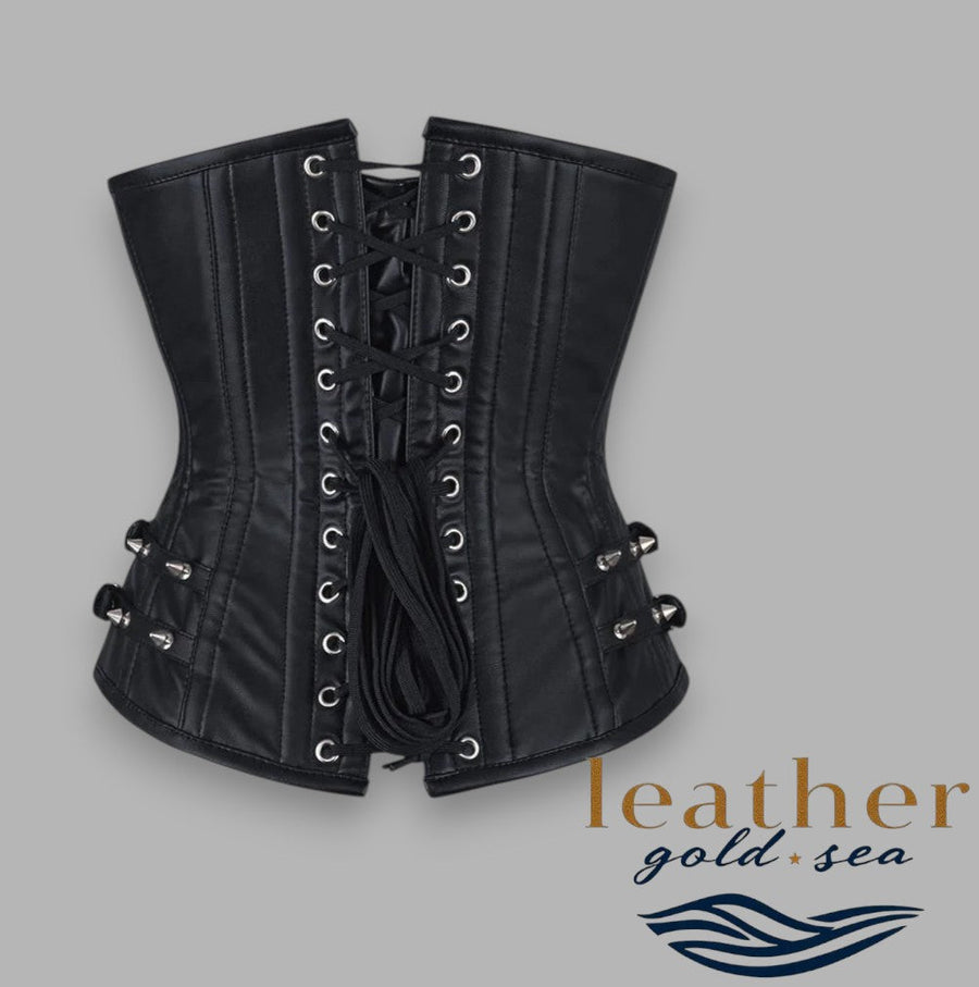 Leather Underbust Corset in Black – Handcrafted Fit & Style