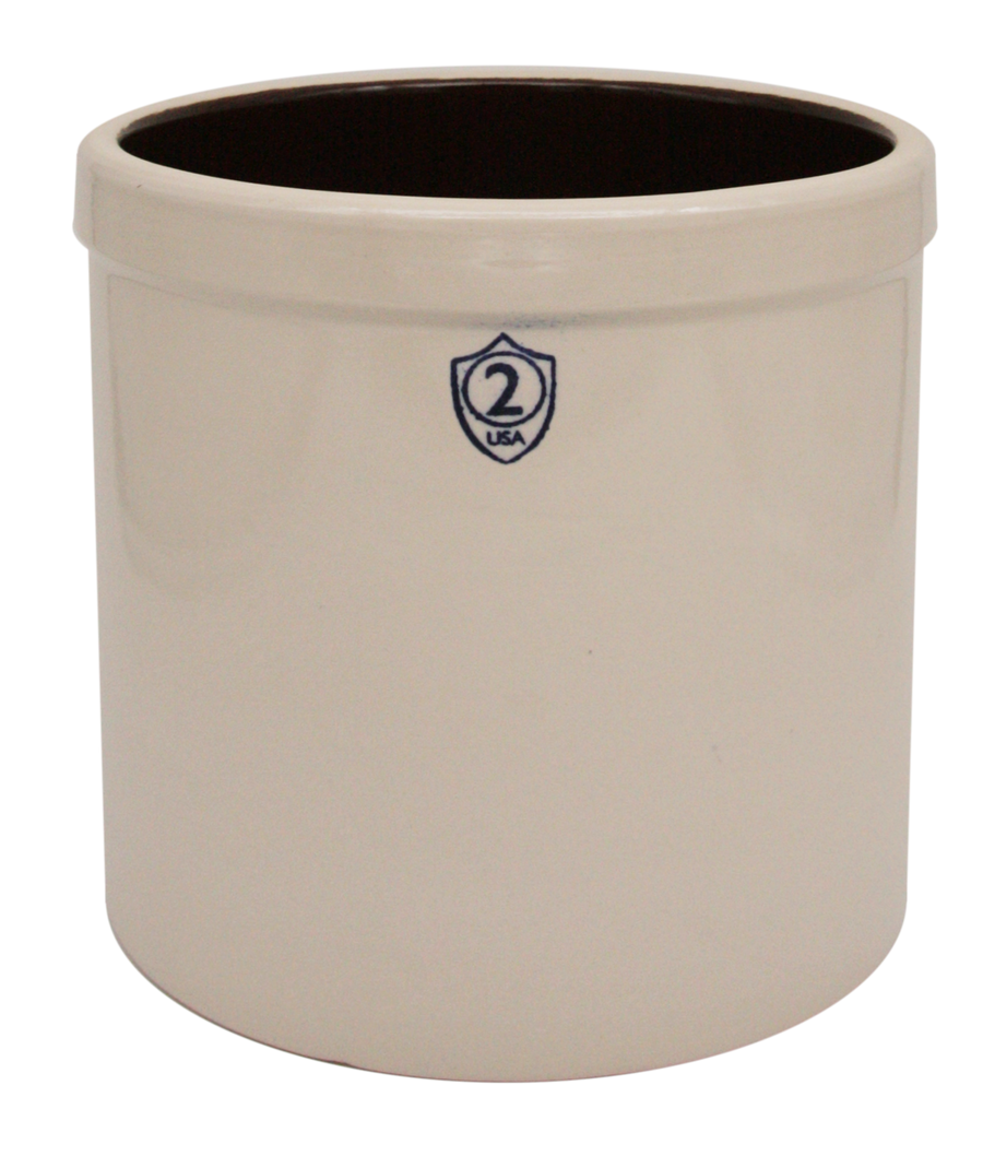 Bristol off-white stoneware utility crock - 2 gallon