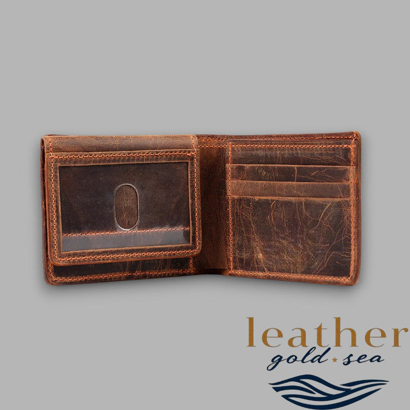 American Leather Wallet – Brown & Durable