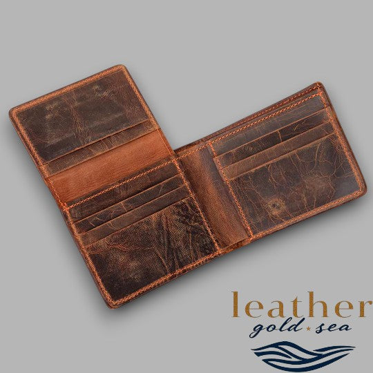 American Leather Wallet – Brown & Durable